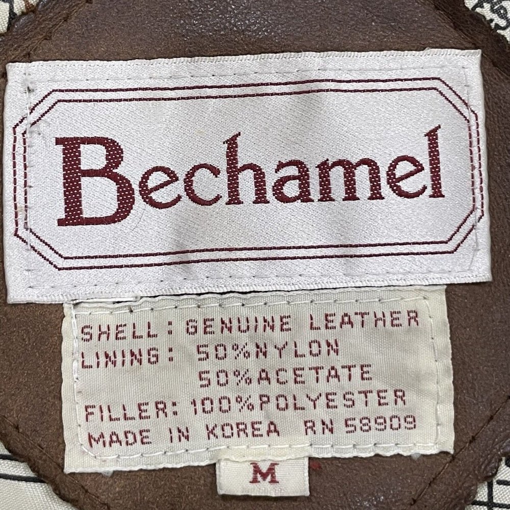 Bechamel Brown Leather Bomber Jacket - image 7